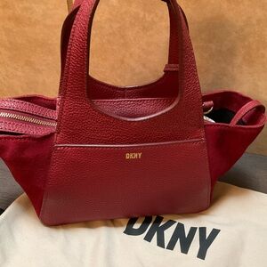 DKNY Effortless The Mini Tote Red Satchel Bag Good Condition